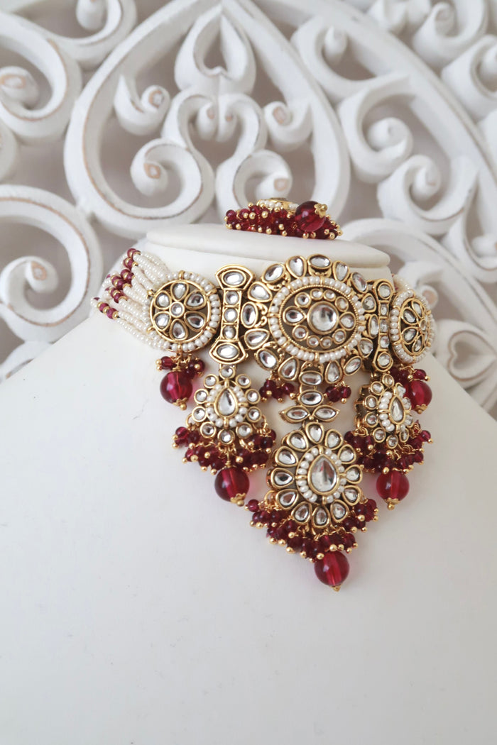 Gulzaar Choker Set (Plum)