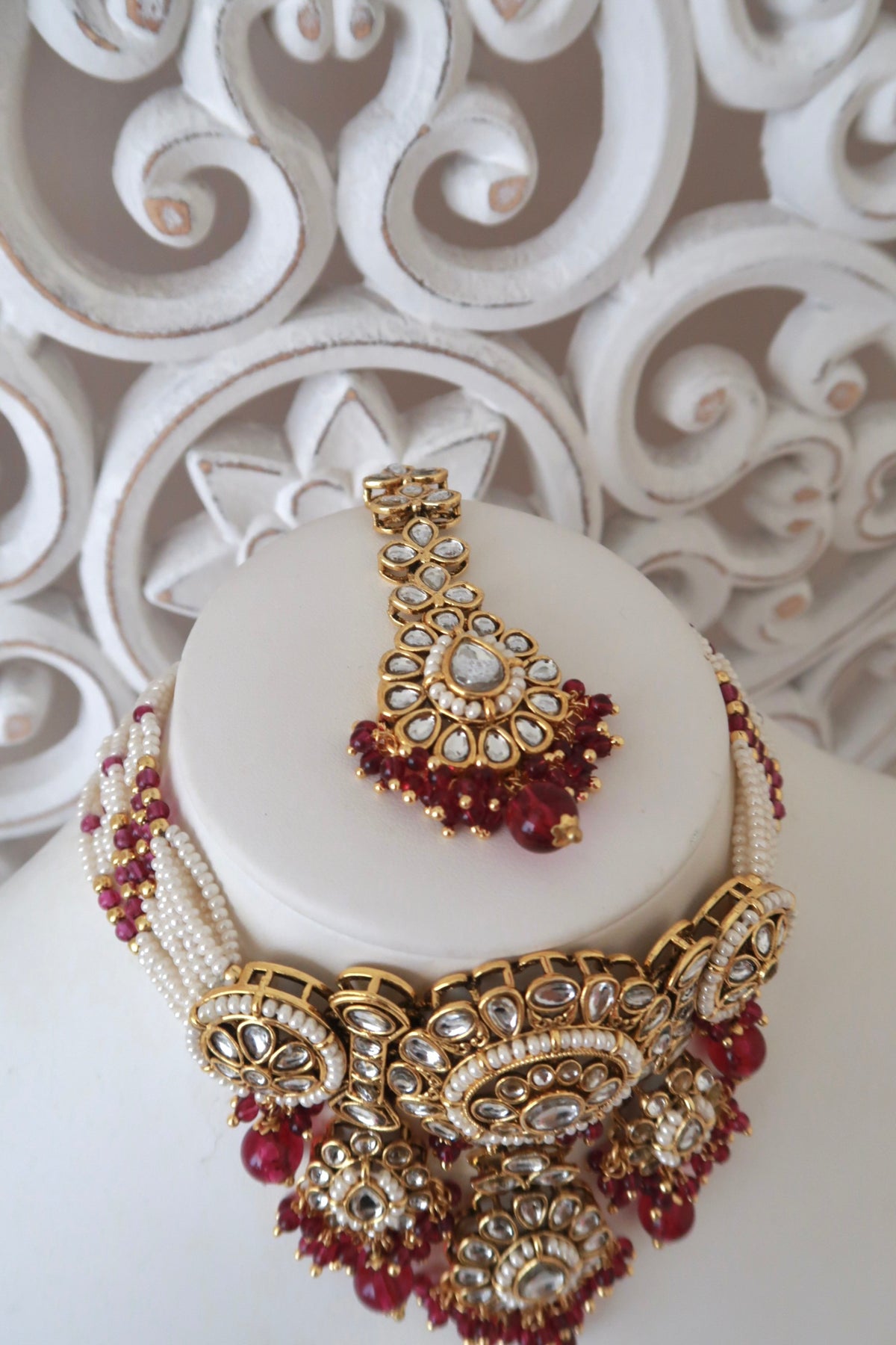 Gulzaar Choker Set (Plum)