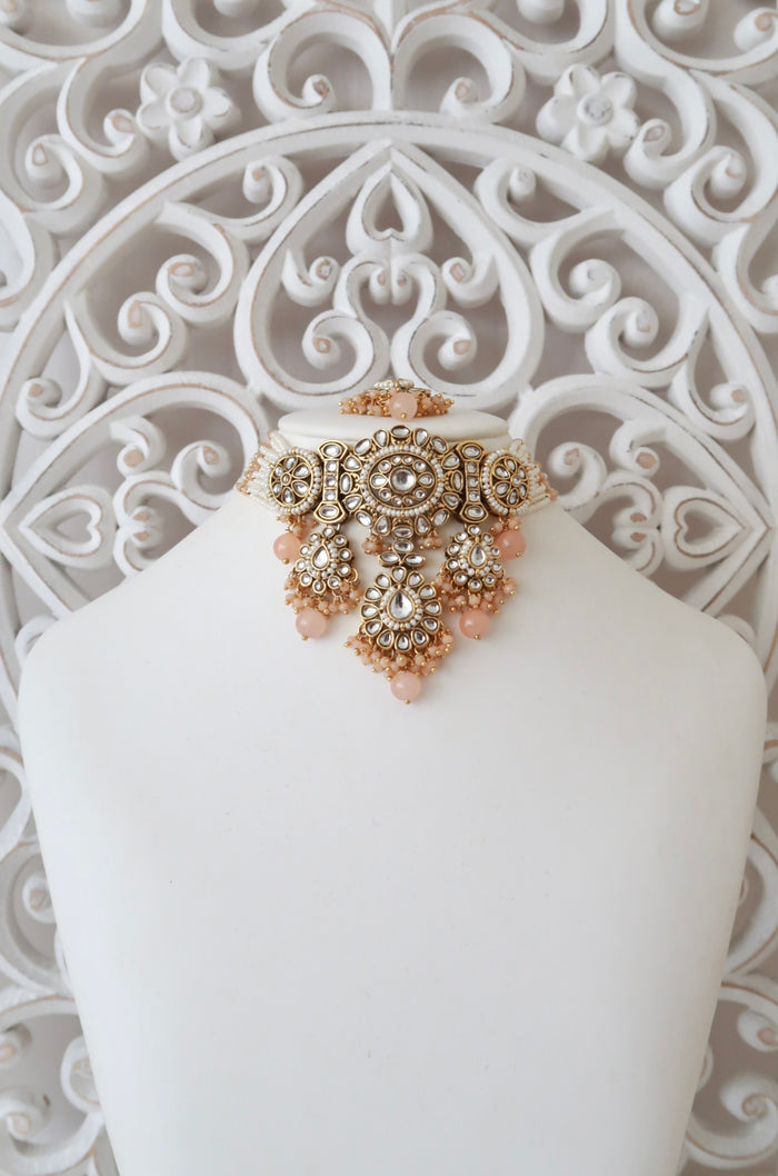 Gulzaar Choker Set (Peach)