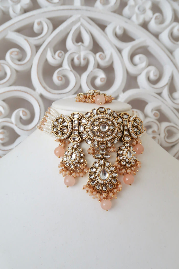 Gulzaar Choker Set (Peach)