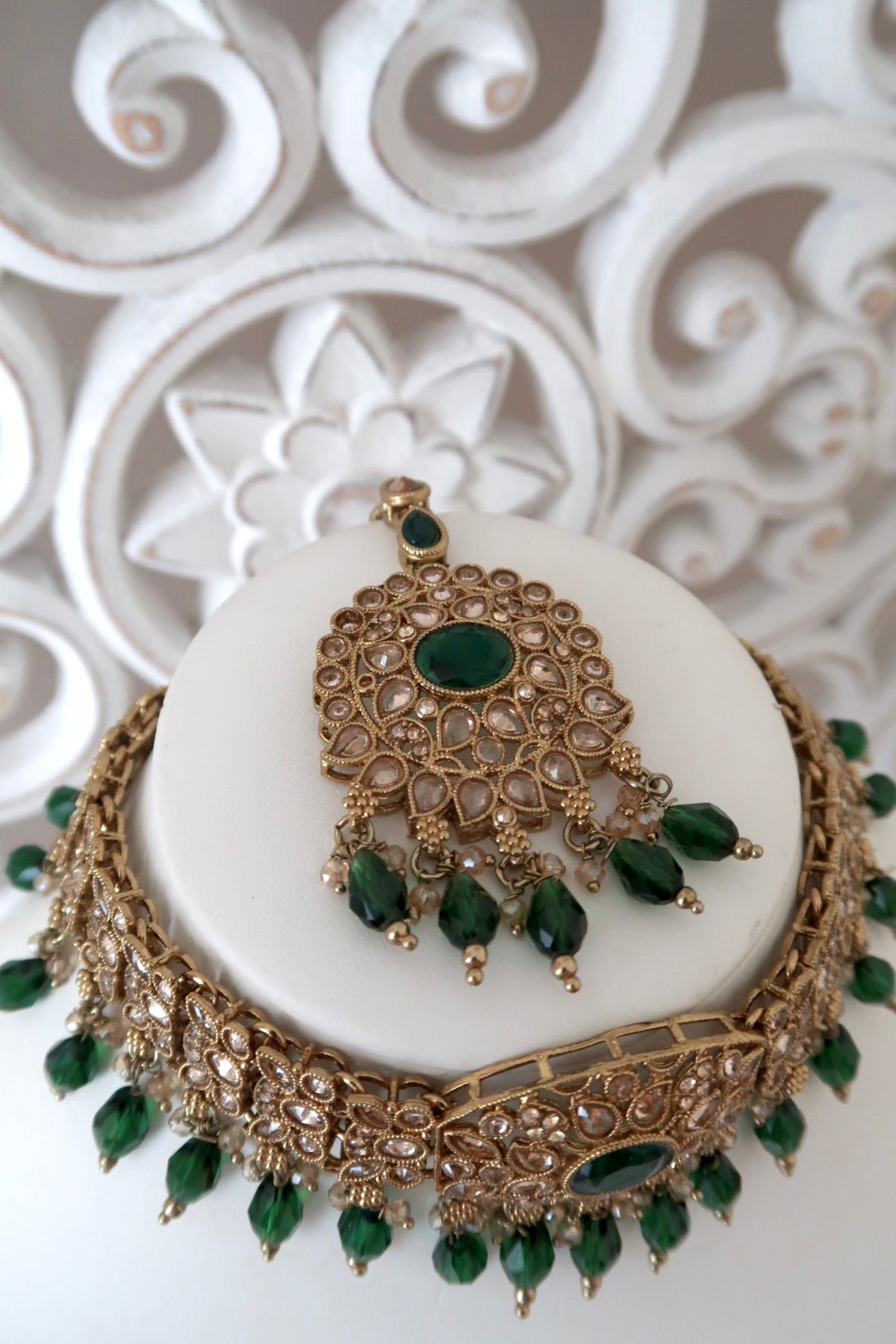 Anchal Choker Set (Emerald)