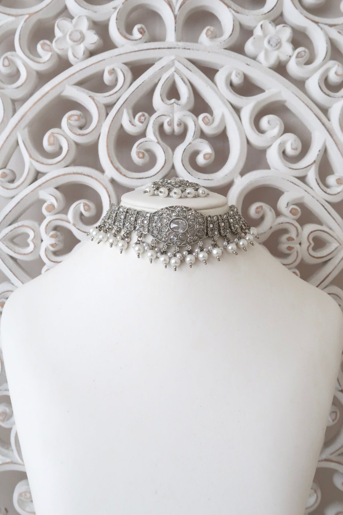 Anchal Choker Set (Silver)