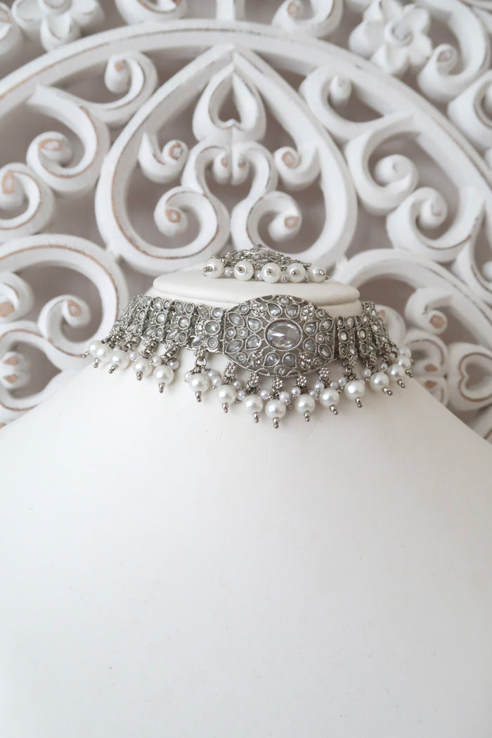 Anchal Choker Set (Silver)