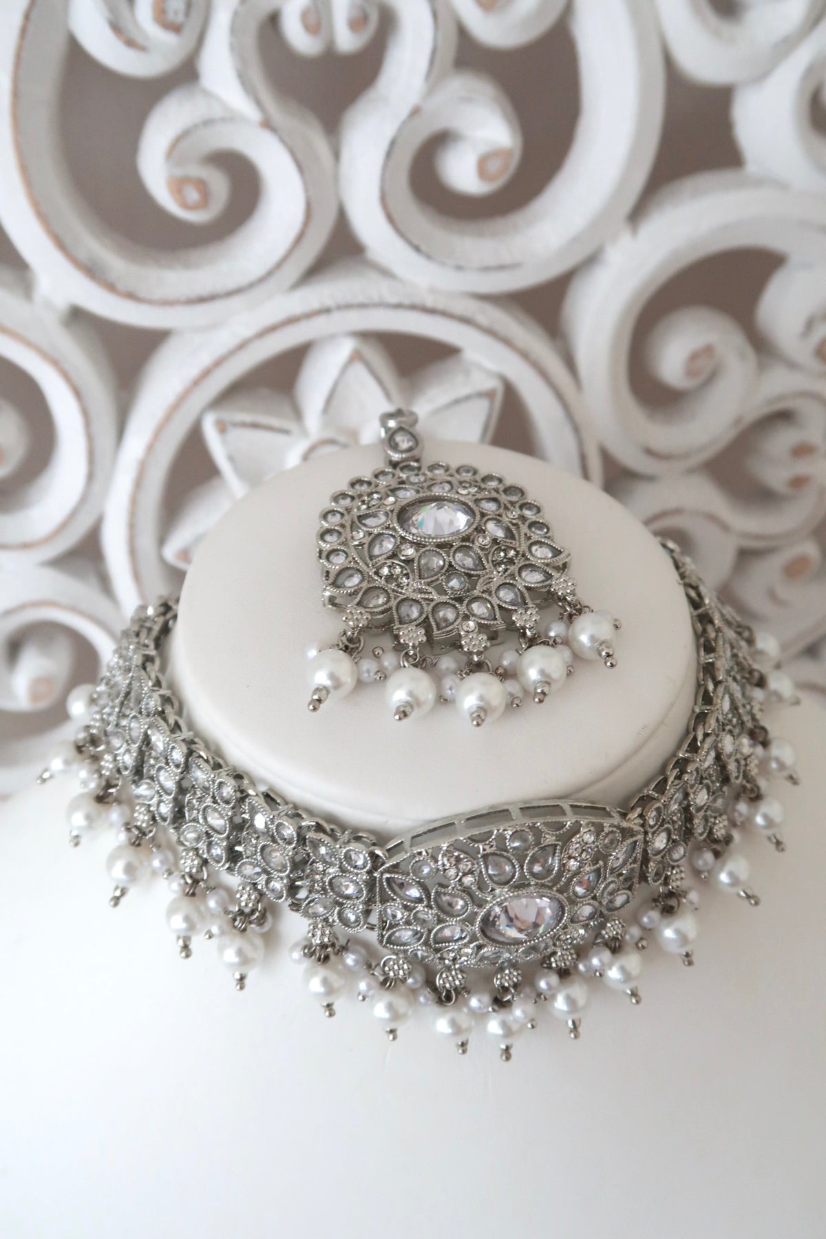 Anchal Choker Set (Silver)