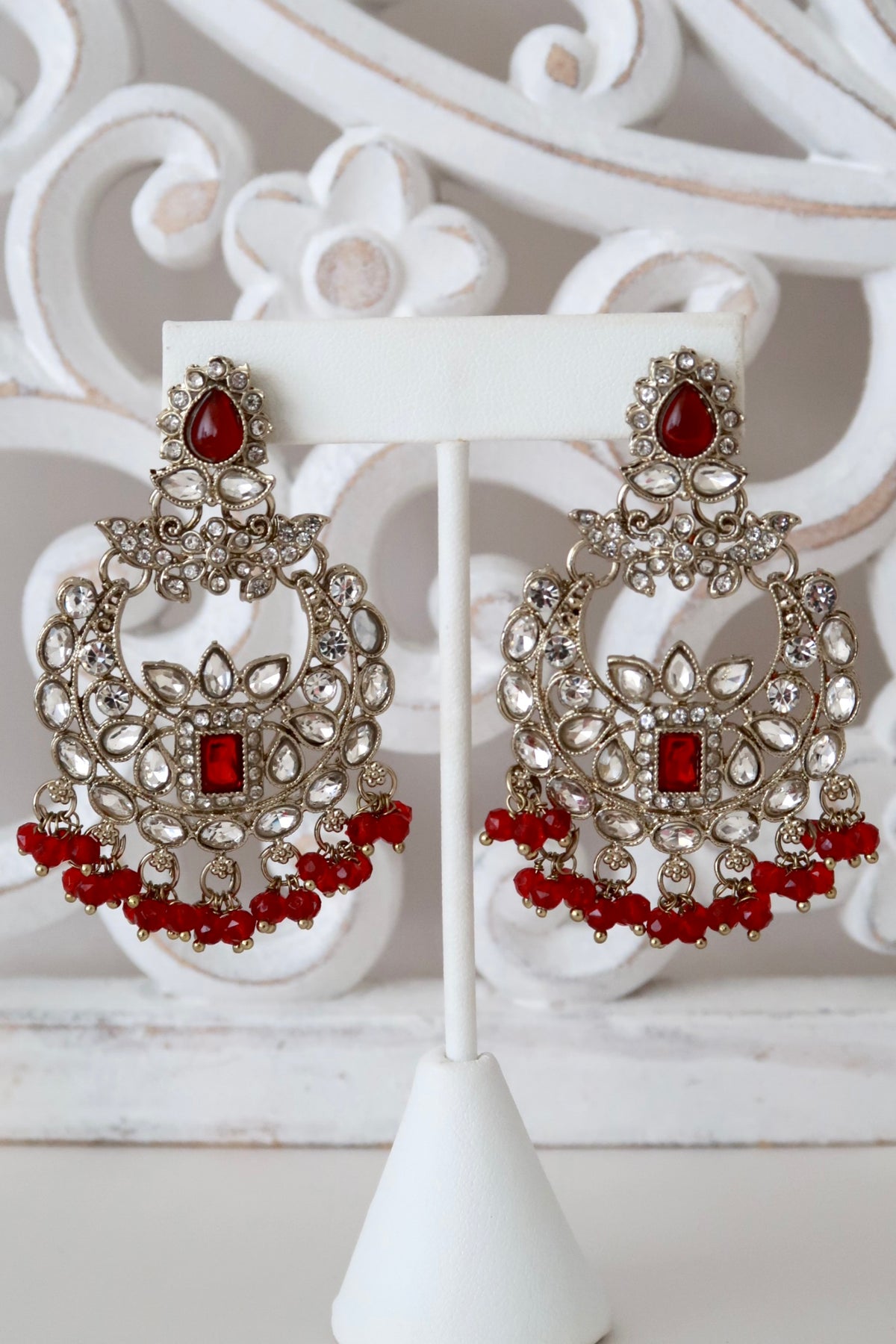 Nia Choker Set (Ruby Red)