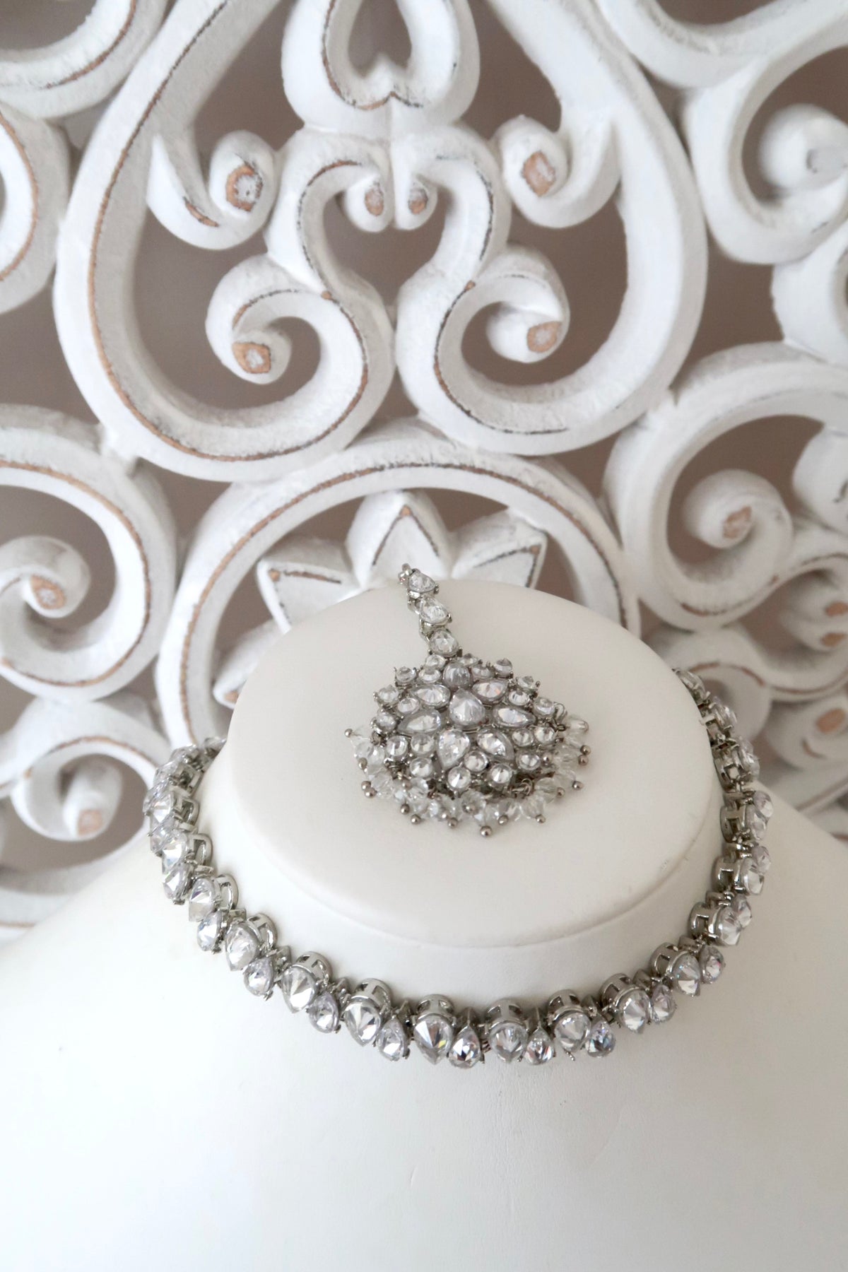 Ava Choker Set (Silver)