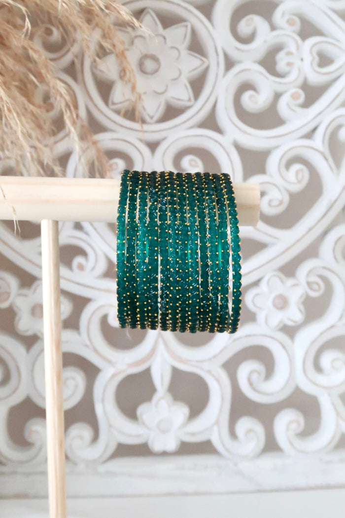 Kashmiri Glass Bangles (Teal)