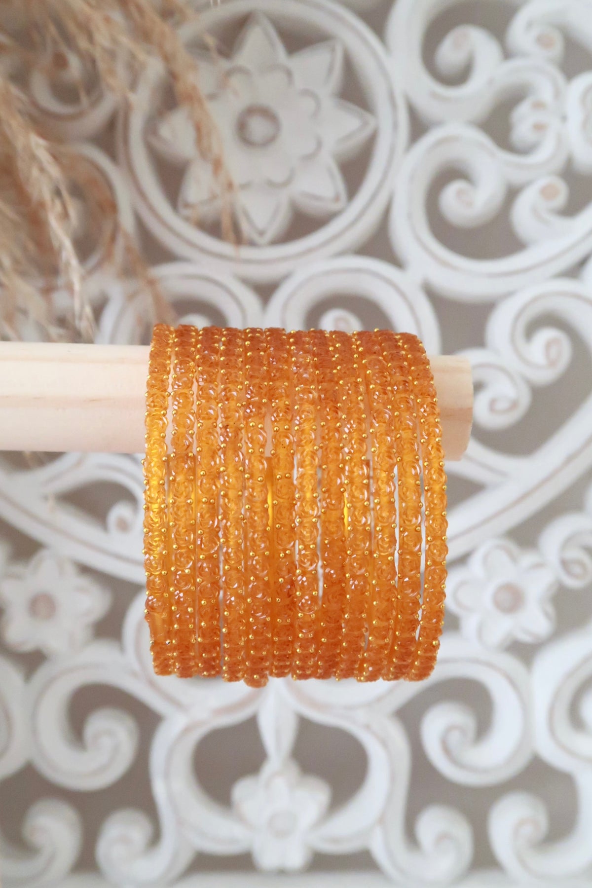 Kashmiri Glass Bangles (Rust)