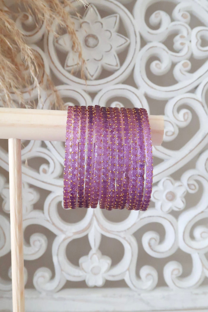 Kashmiri Glass Bangles (Lavendar)