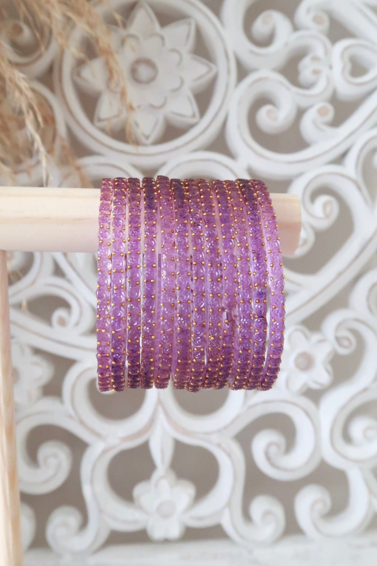 Kashmiri Glass Bangles (Lavendar)
