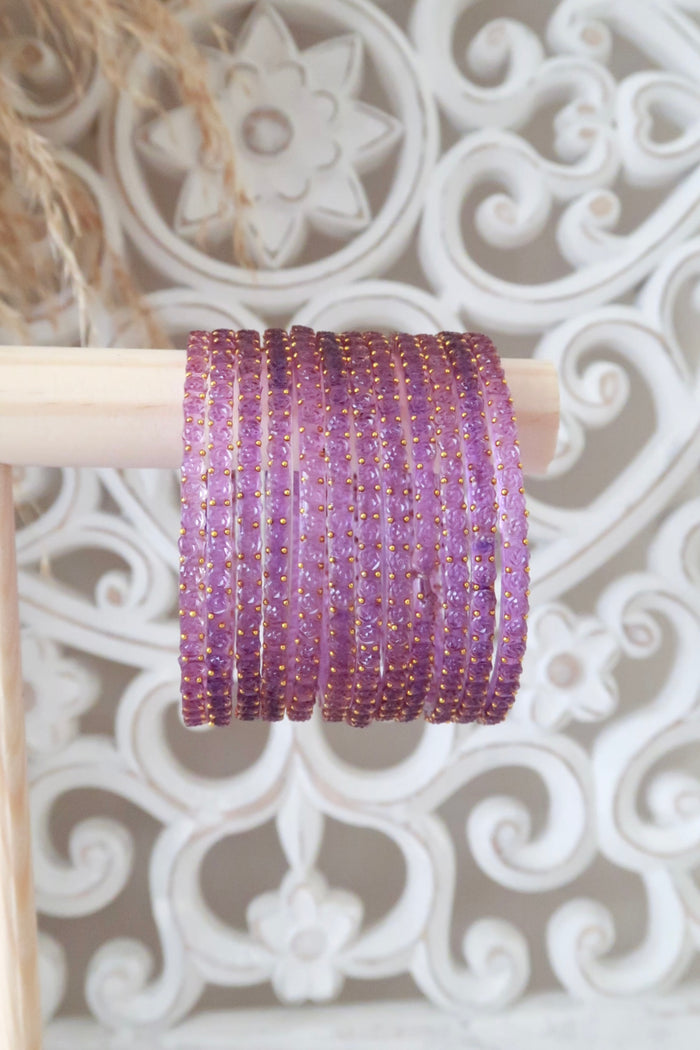 Kashmiri Glass Bangles (Lavendar)