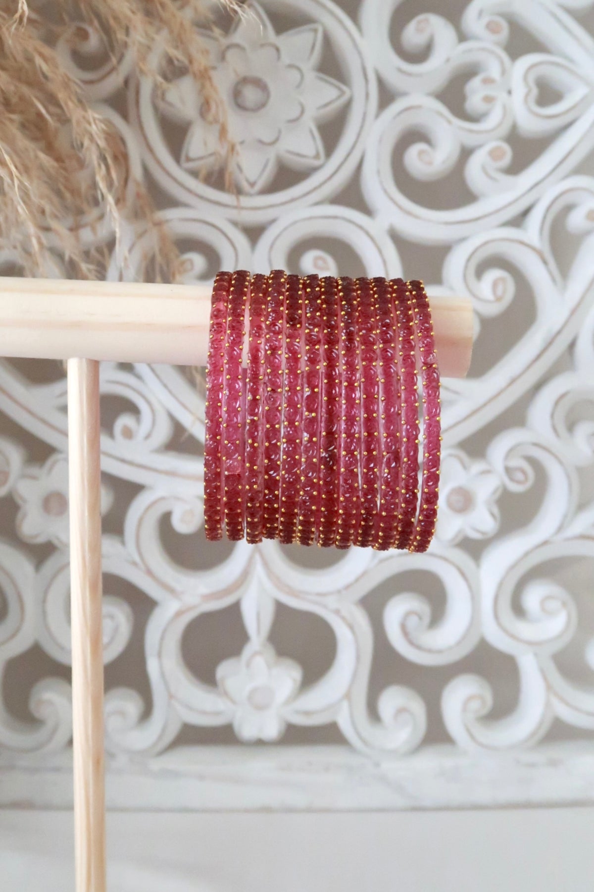 Kashmiri Glass Bangles (Mauve)