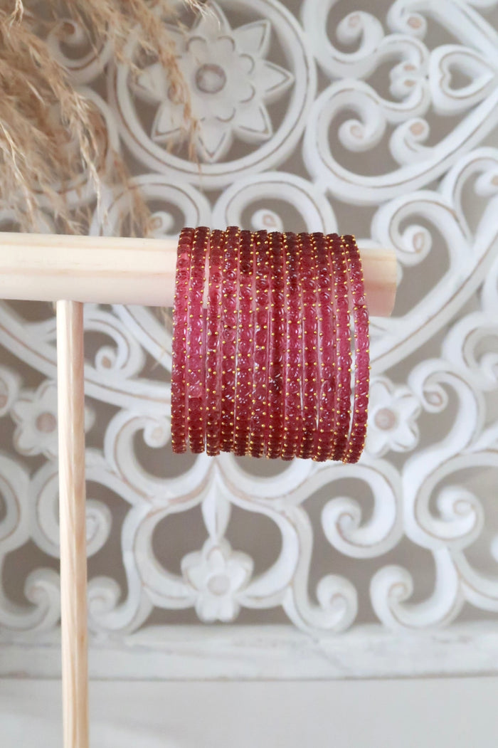 Kashmiri Glass Bangles (Mauve)