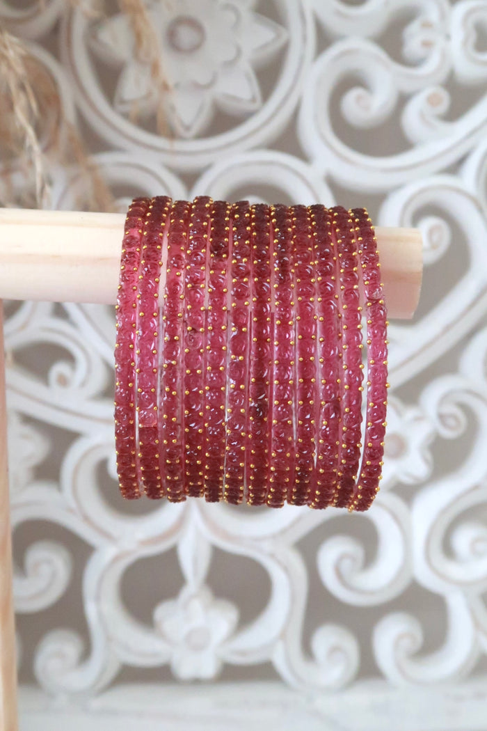 Kashmiri Glass Bangles (Mauve)