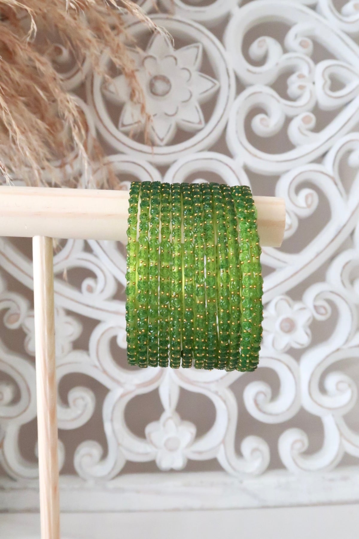 Kashmiri Glass Bangles (Lime)