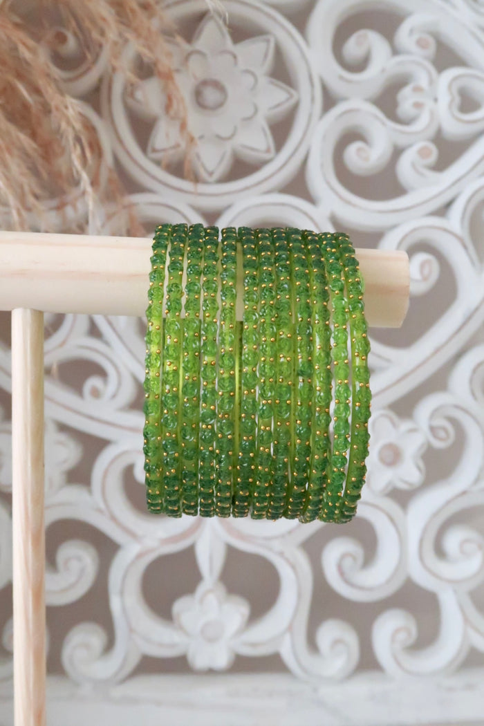 Kashmiri Glass Bangles (Lime)