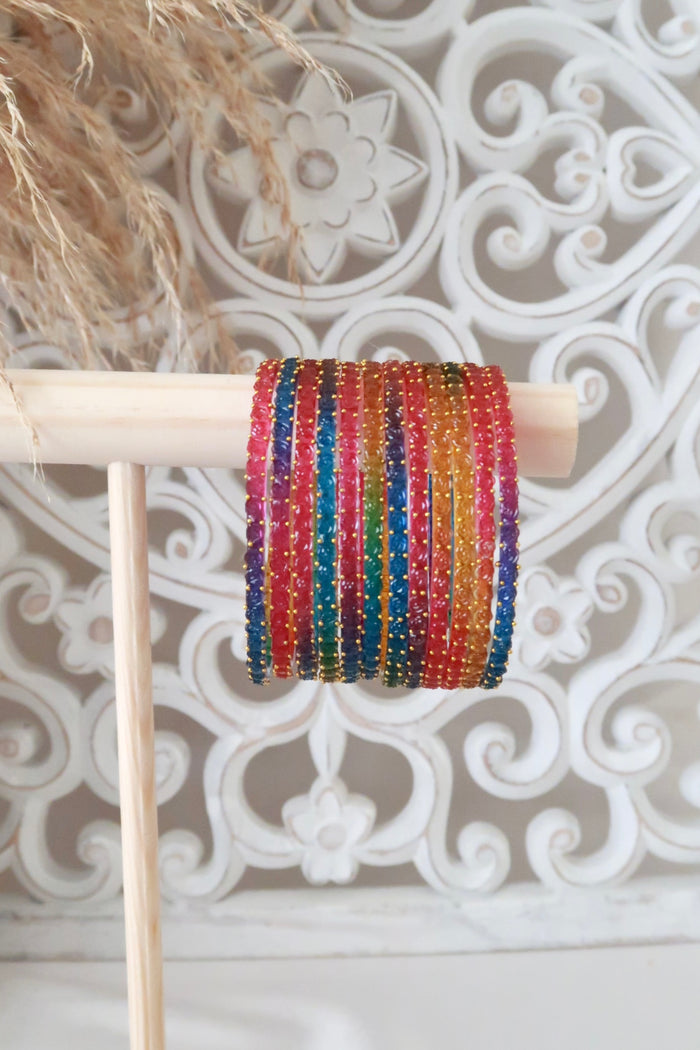 Kashmiri Glass Bangles (Rainbow)