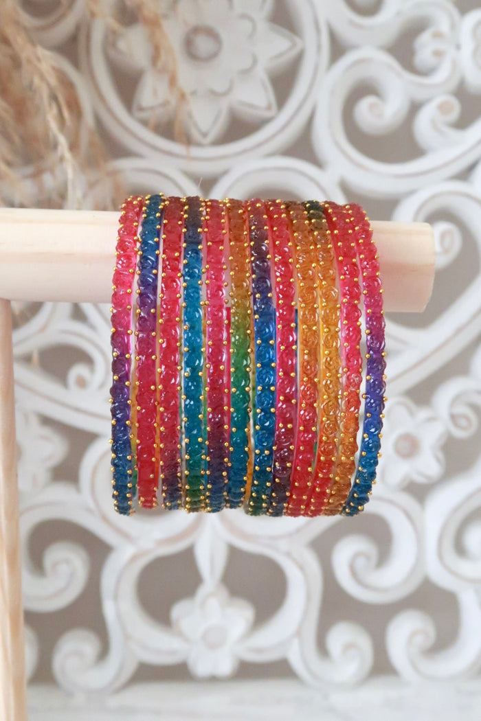 Kashmiri Glass Bangles (Rainbow)