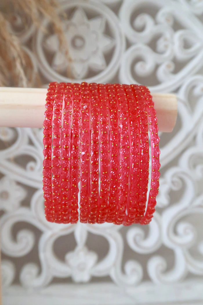 Kashmiri Glass Bangles (Pink)