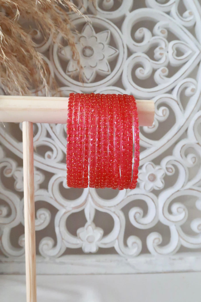 Kashmiri Glass Bangles (Pink)