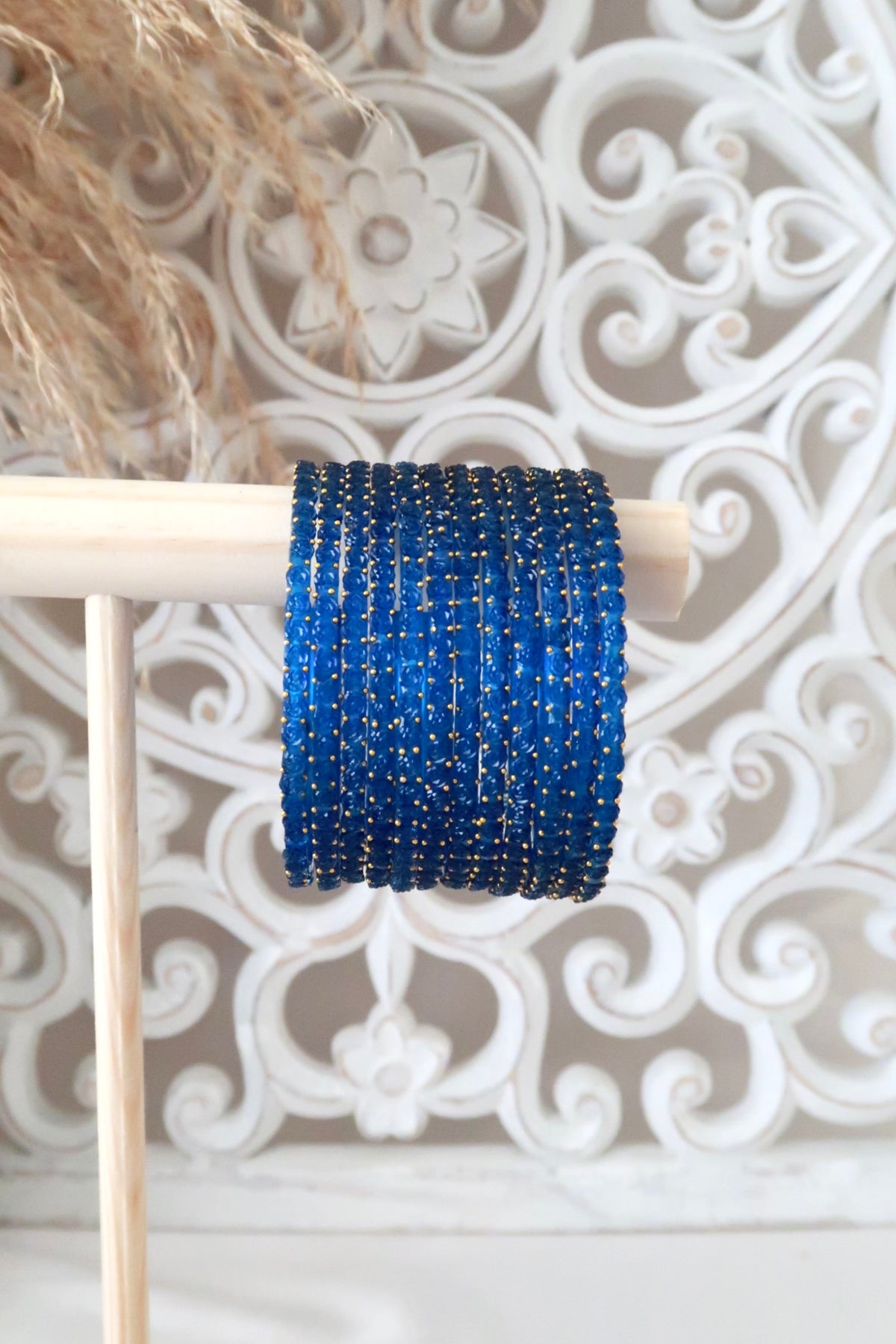 Kashmiri Glass Bangles (Blue)