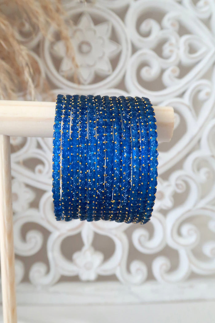 Kashmiri Glass Bangles (Blue)