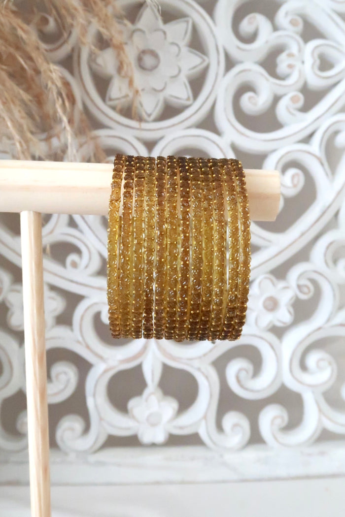 Kashmiri Glass Bangles (Mustard)