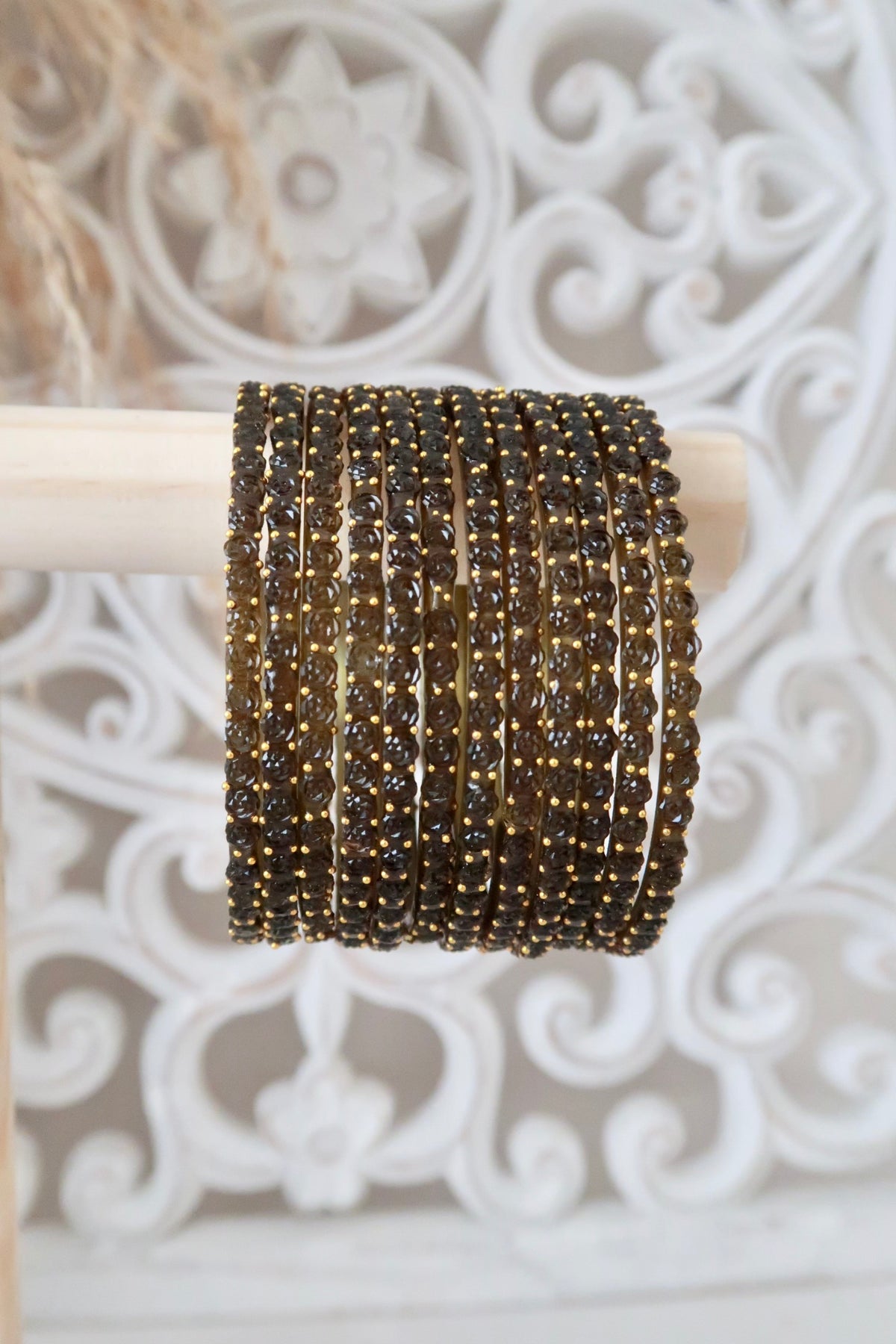Kashmiri Glass Bangles (Khaki)
