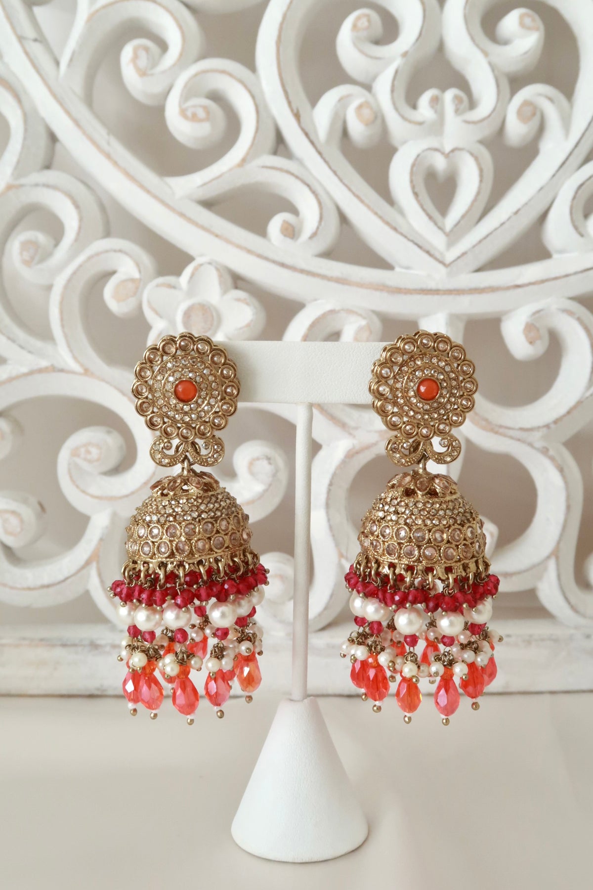 Daneen Necklace Set (Fuchsia)