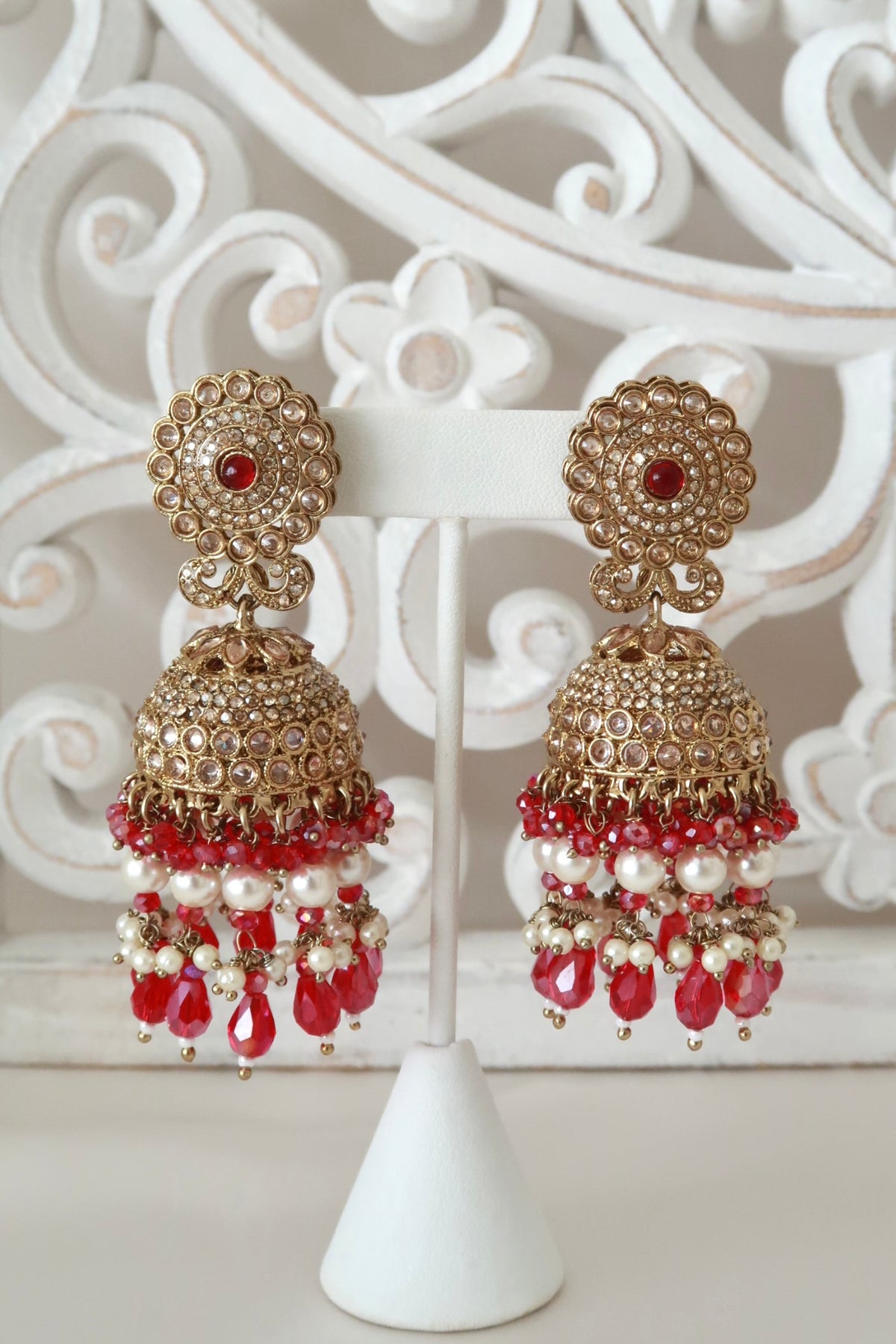 Daneen Necklace Set (Ruby Red)