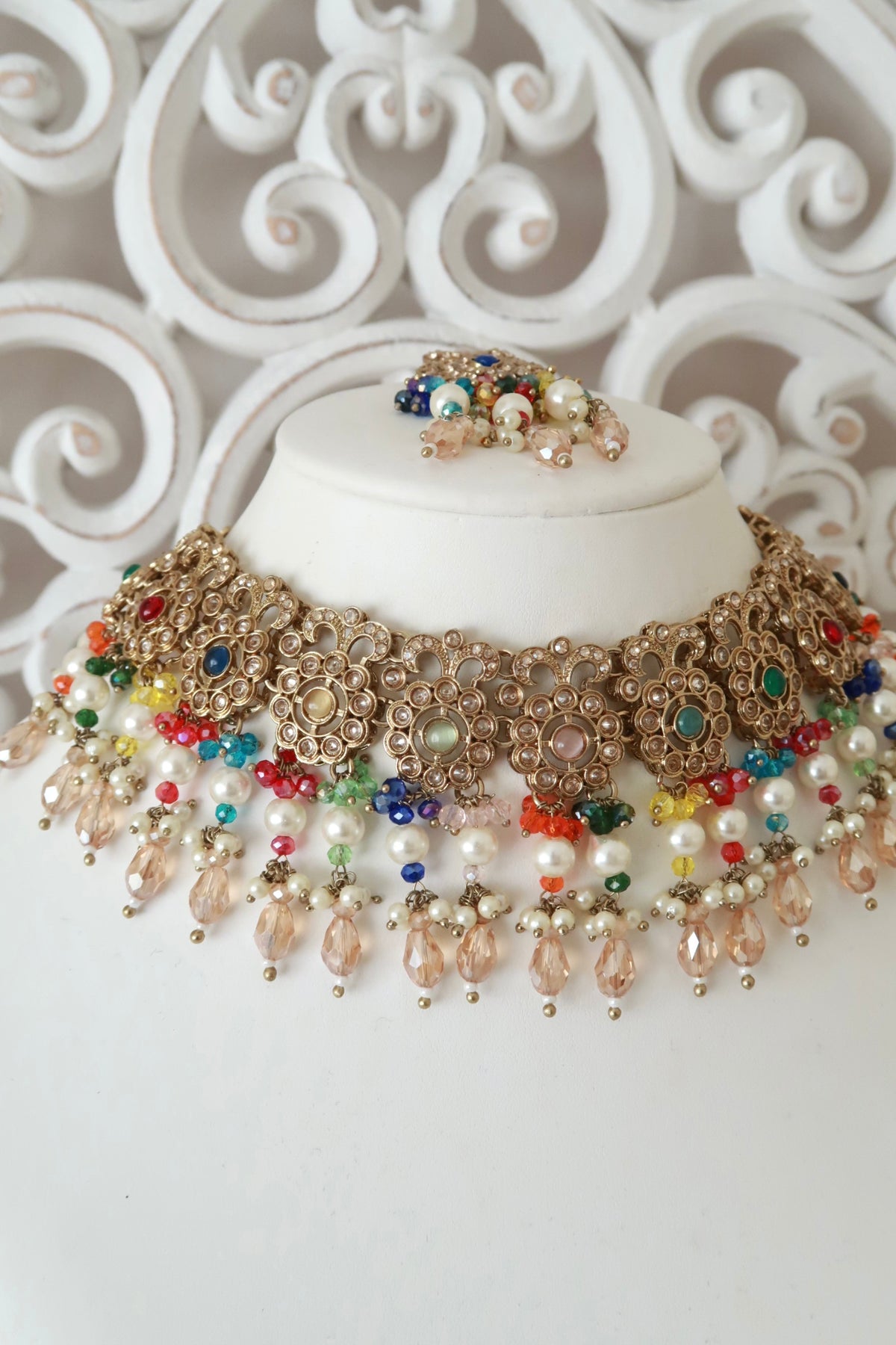 Daneen Necklace Set (Multi Blue)
