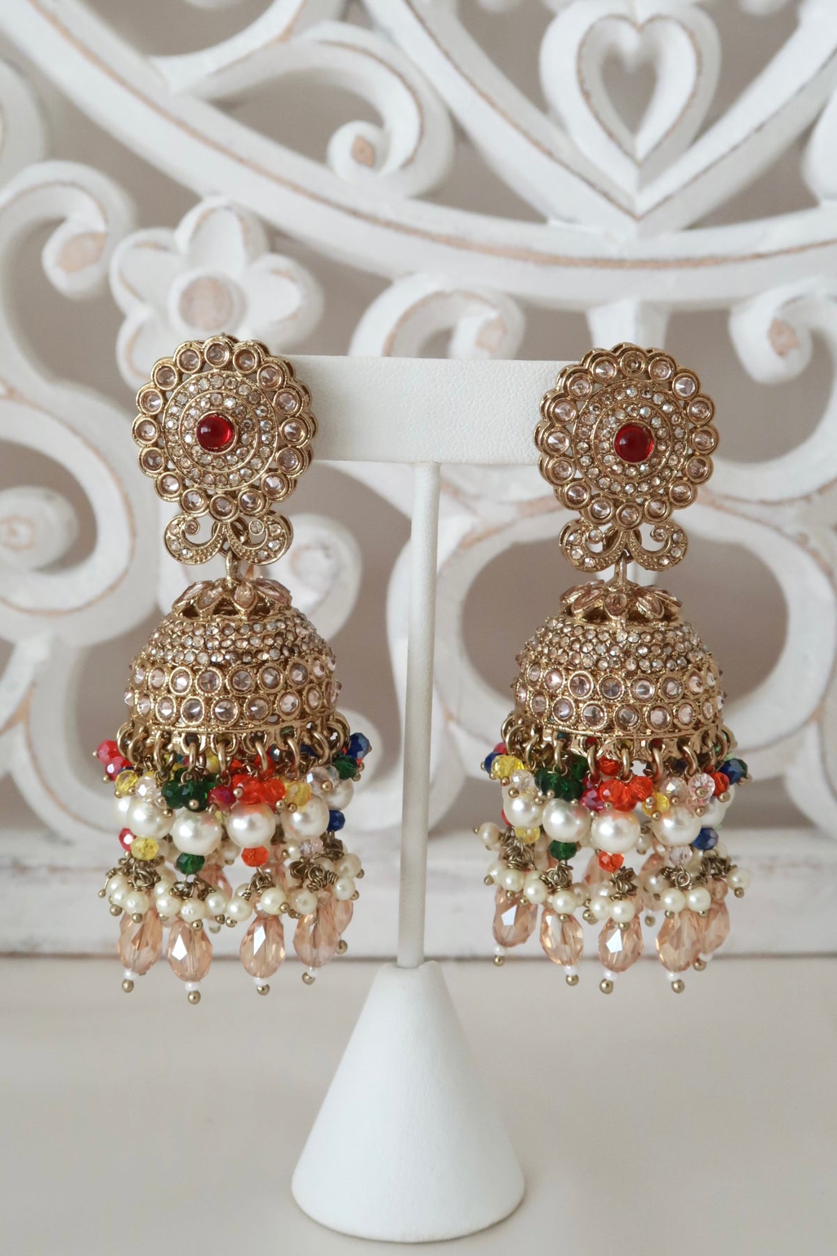 Daneen Necklace Set (Multi Ruby)