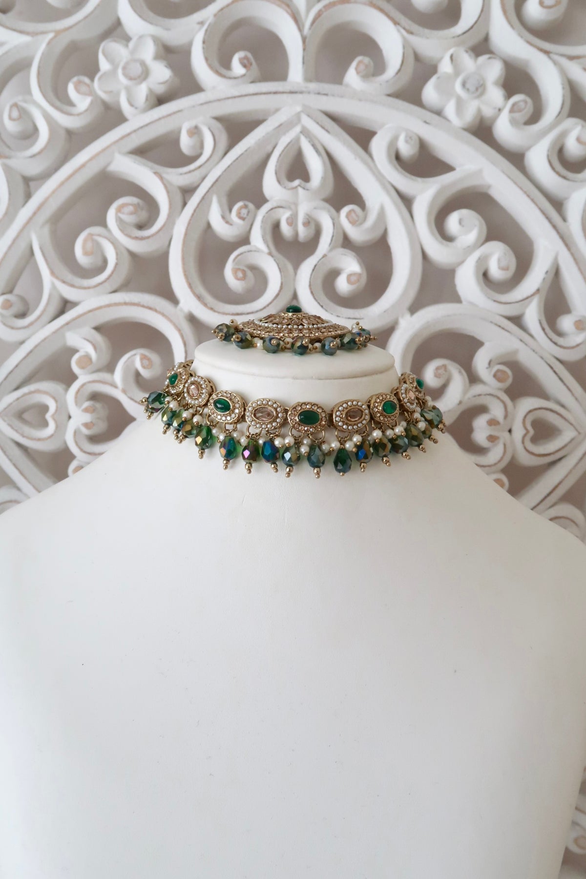 Zayra Choker Set (Emerald)
