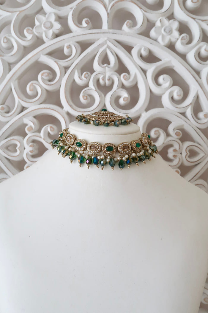 Zayra Choker Set (Emerald)
