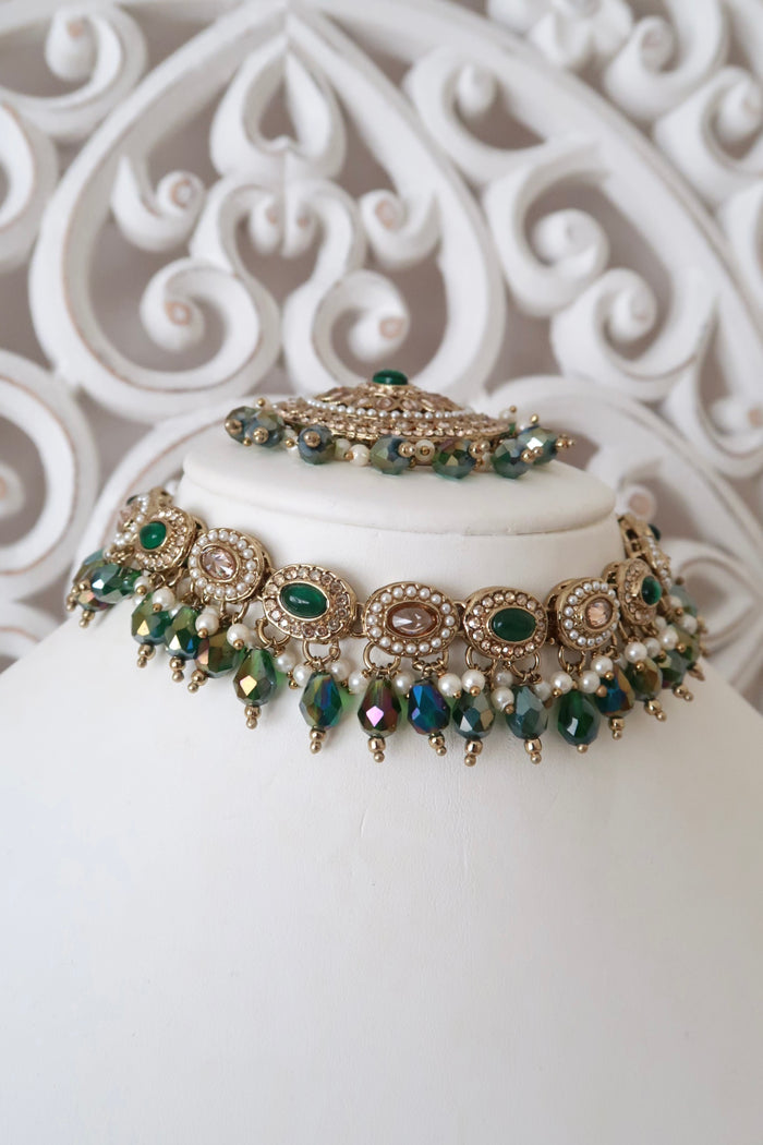 Zayra Choker Set (Emerald)