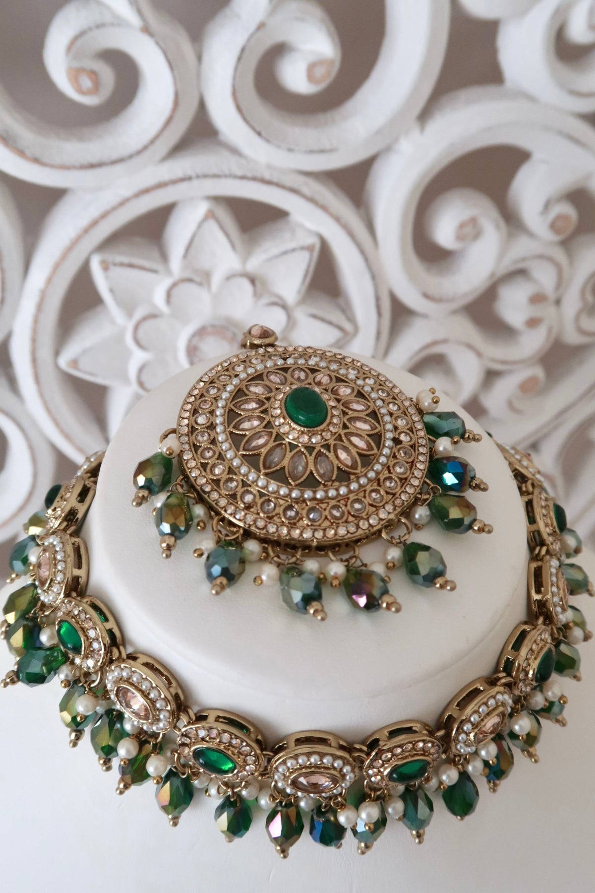 Zayra Choker Set (Emerald)