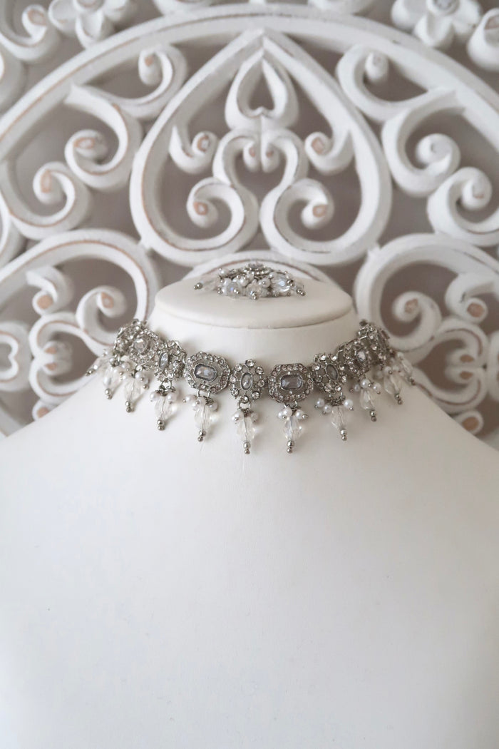Elara Choker Set (Silver)