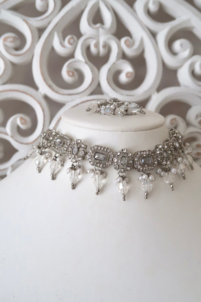 Elara Choker Set (Silver)