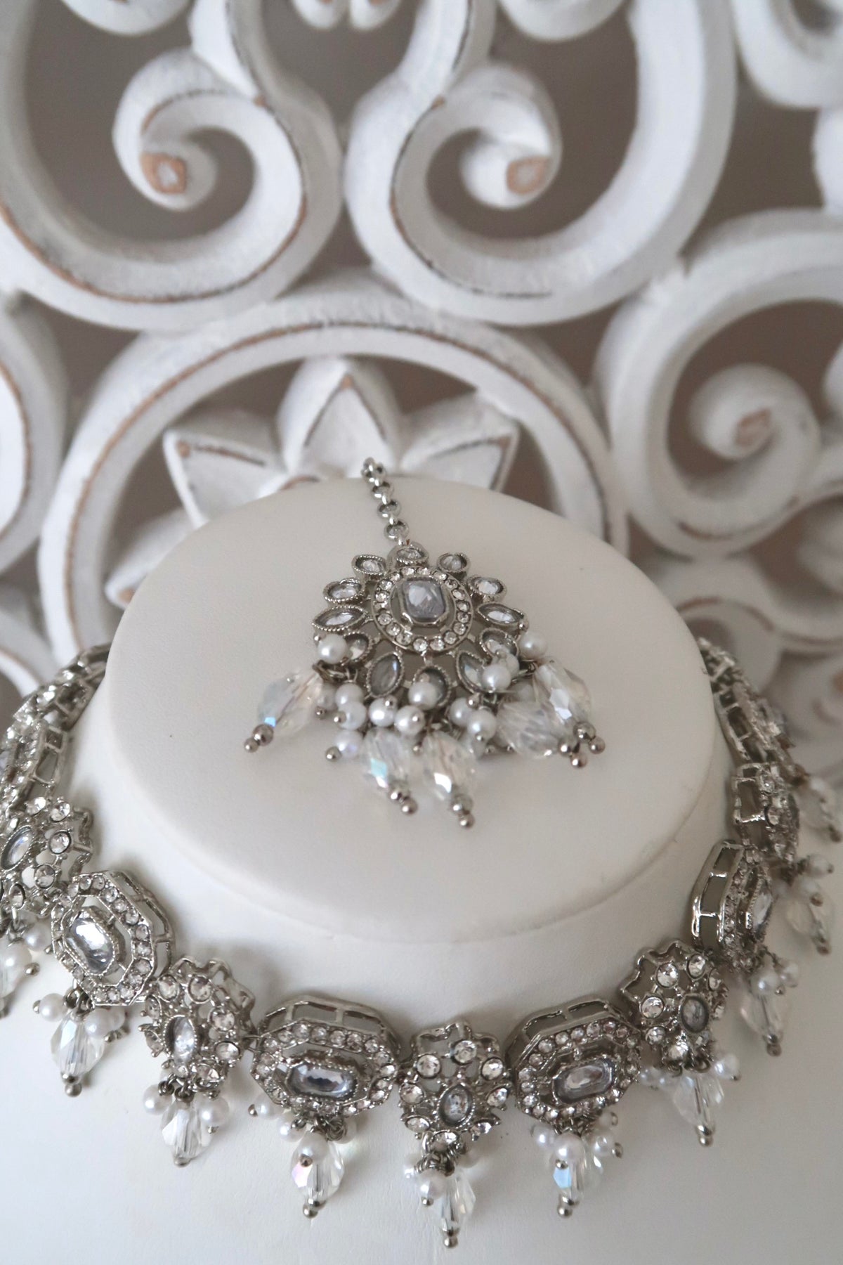 Elara Choker Set (Silver)