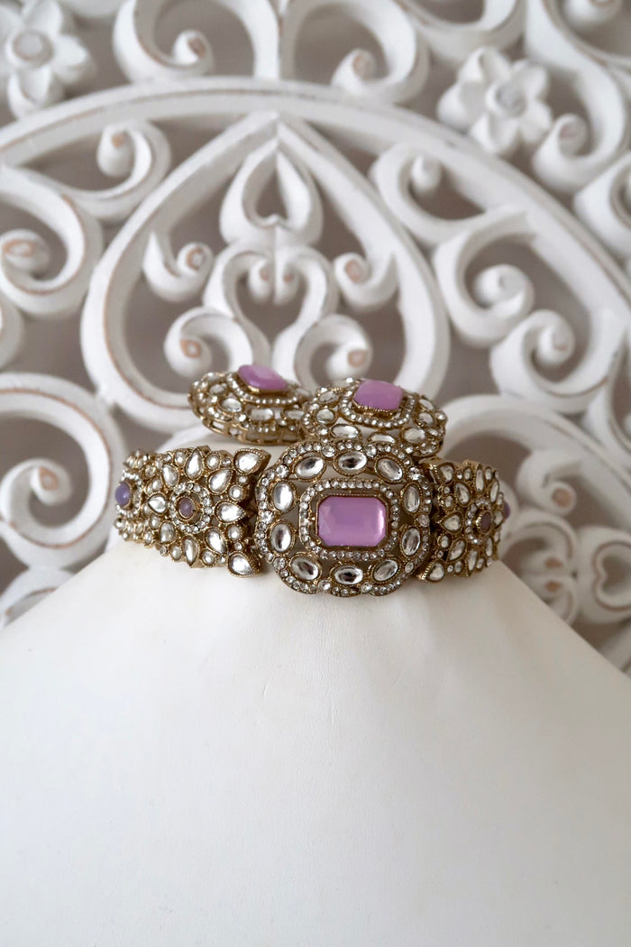 Meher Choker Set (Fuchsia)