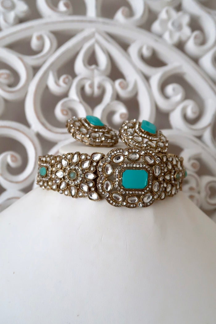 Meher Choker Set (Blue)