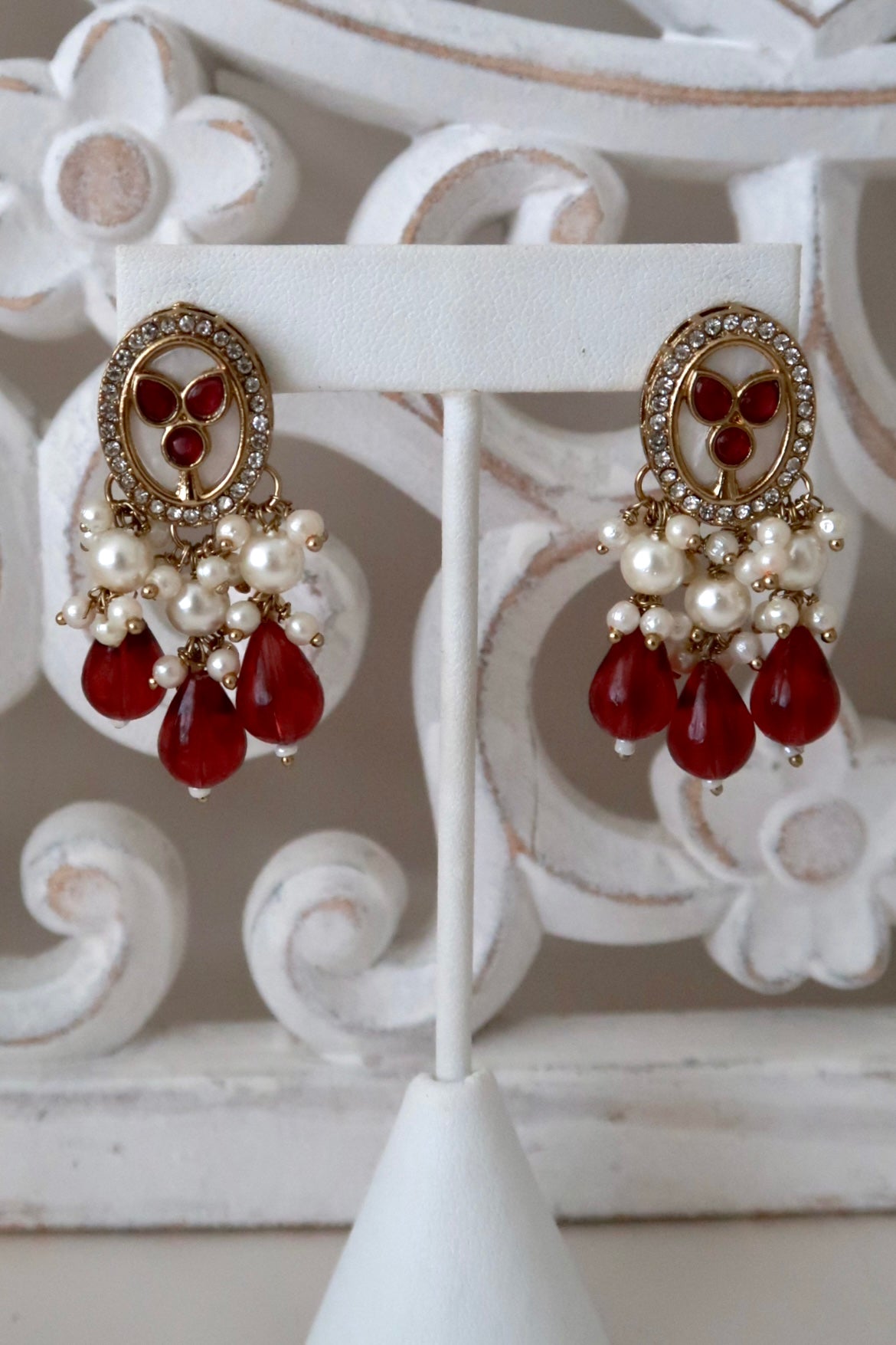 Sorelle Necklace Set (Ruby Red)