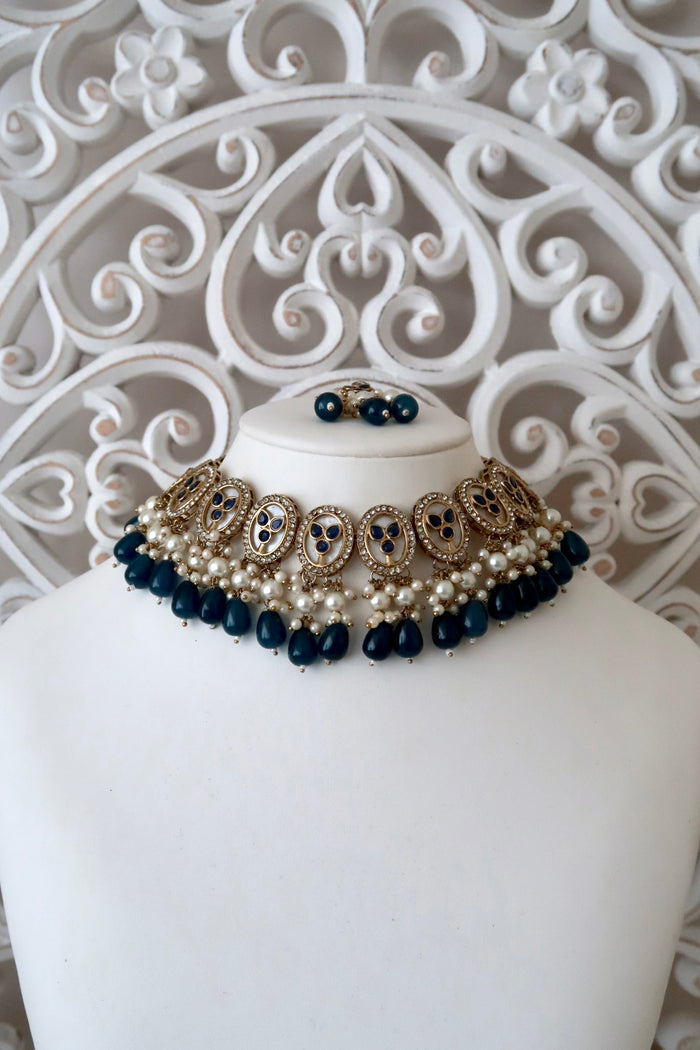 Sorelle Necklace Set (Navy)