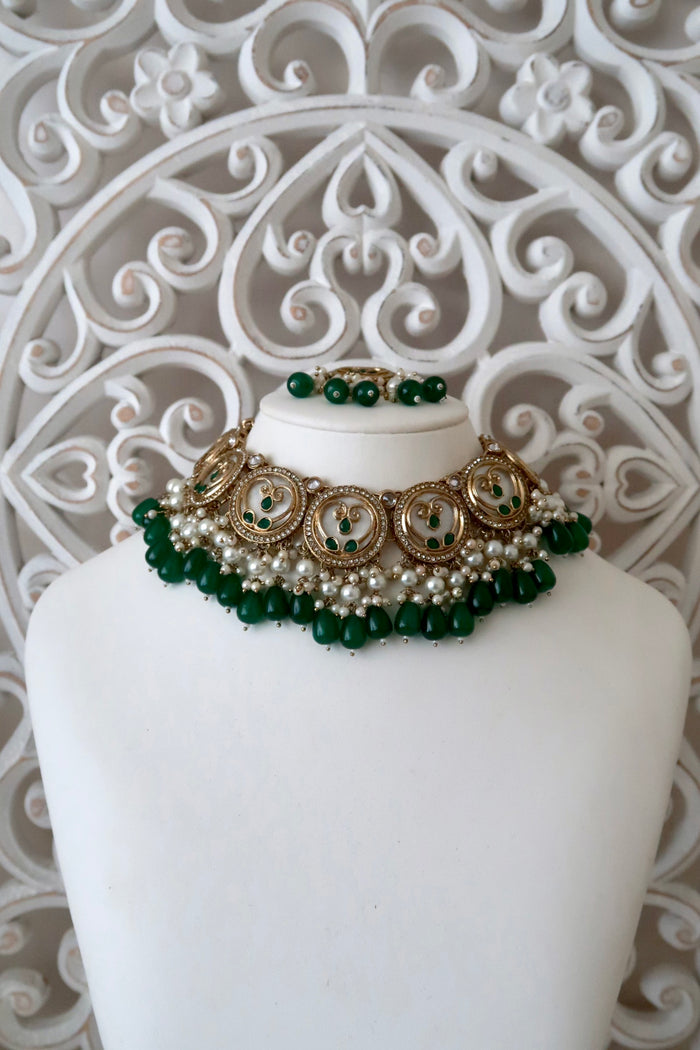 Zariya Necklace Set (Emerald)