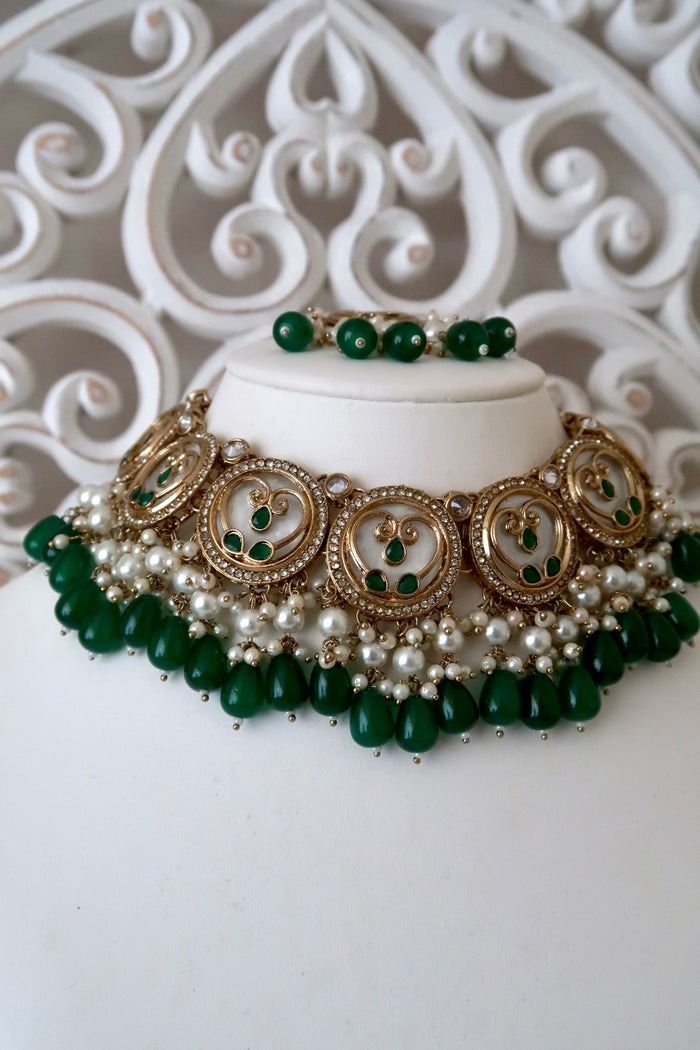Zariya Necklace Set (Emerald)