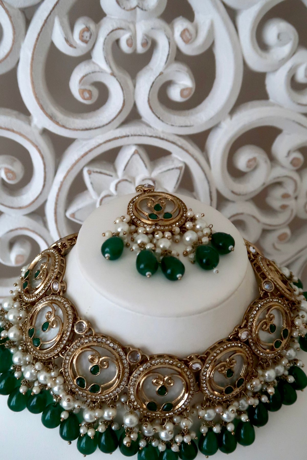Zariya Necklace Set (Emerald)