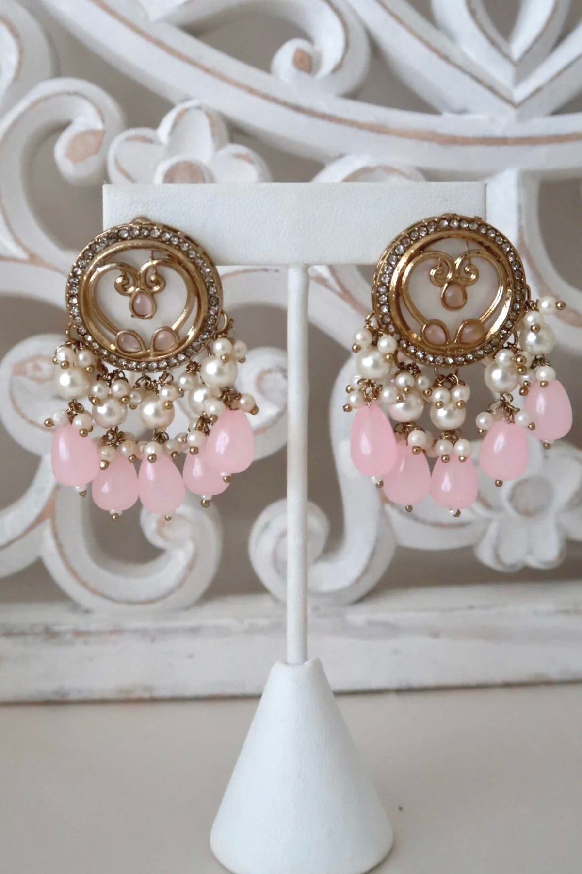 Zariya Necklace Set (Baby Pink)