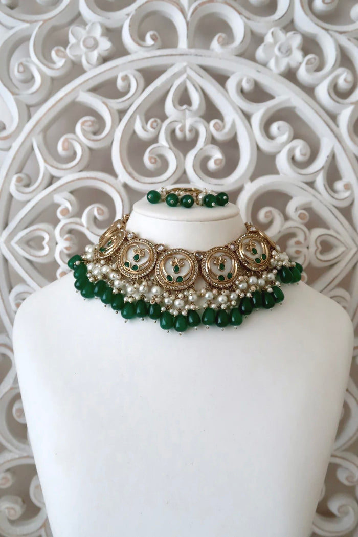 Zariya Necklace Set (Emerald)