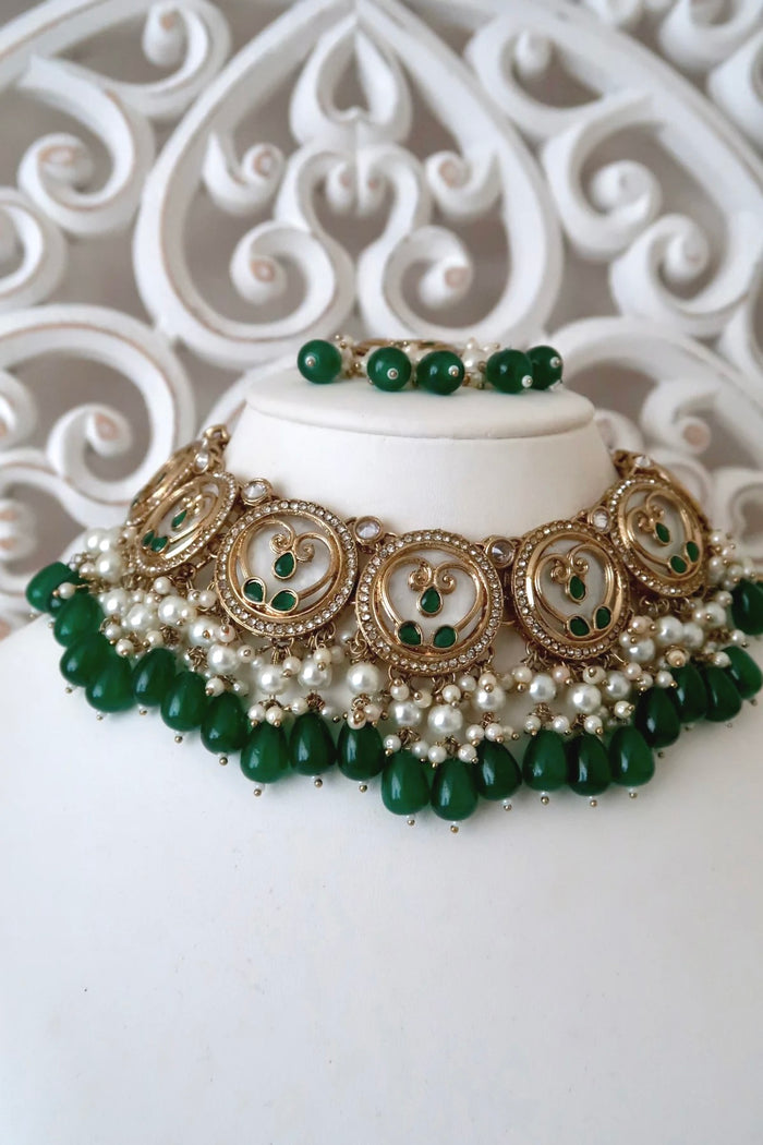 Zariya Necklace Set (Emerald)