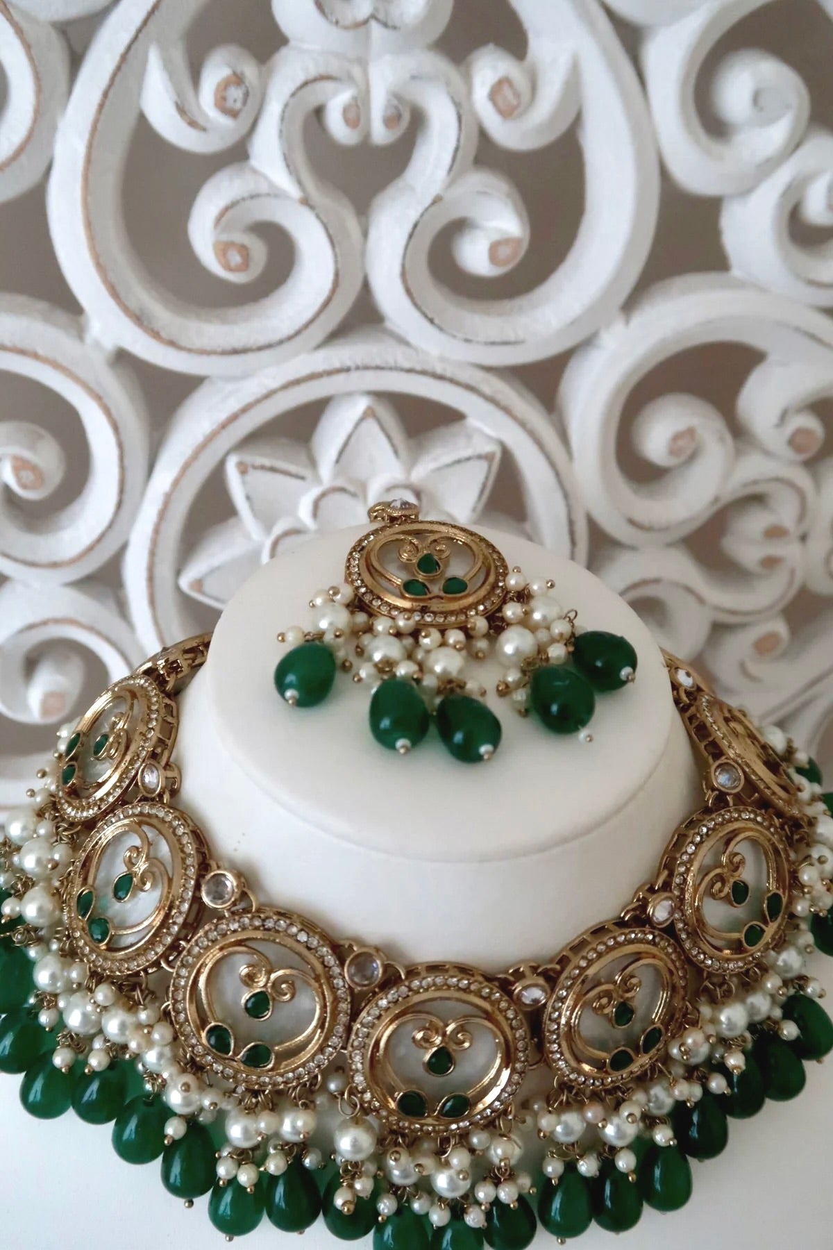 Zariya Necklace Set (Emerald)